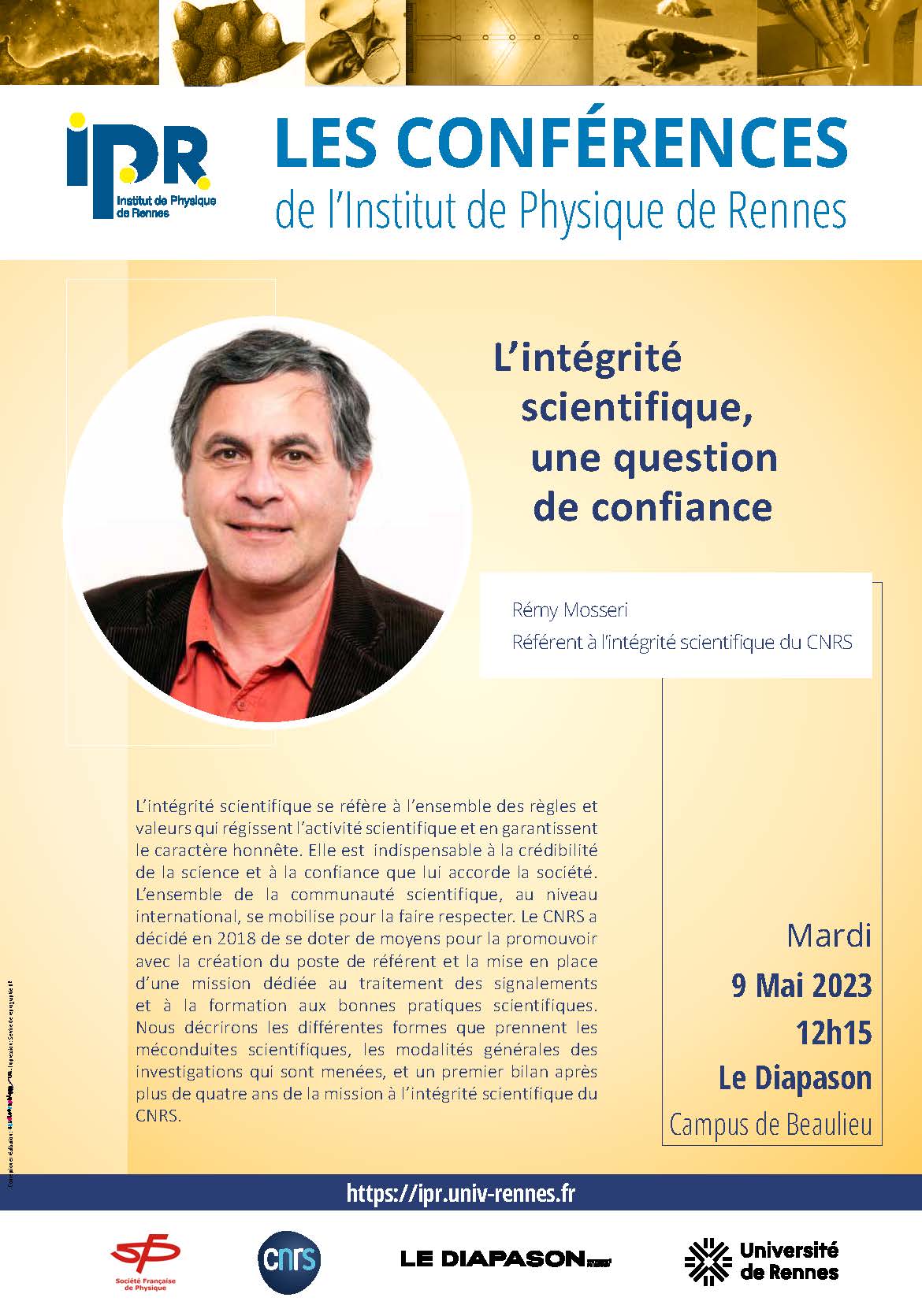 affiche Conférence IPR 09 mai 2023